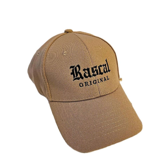 Rascal Original Beige Cotton Baseball Cap – Vintage Embroidered Streetwear Hat